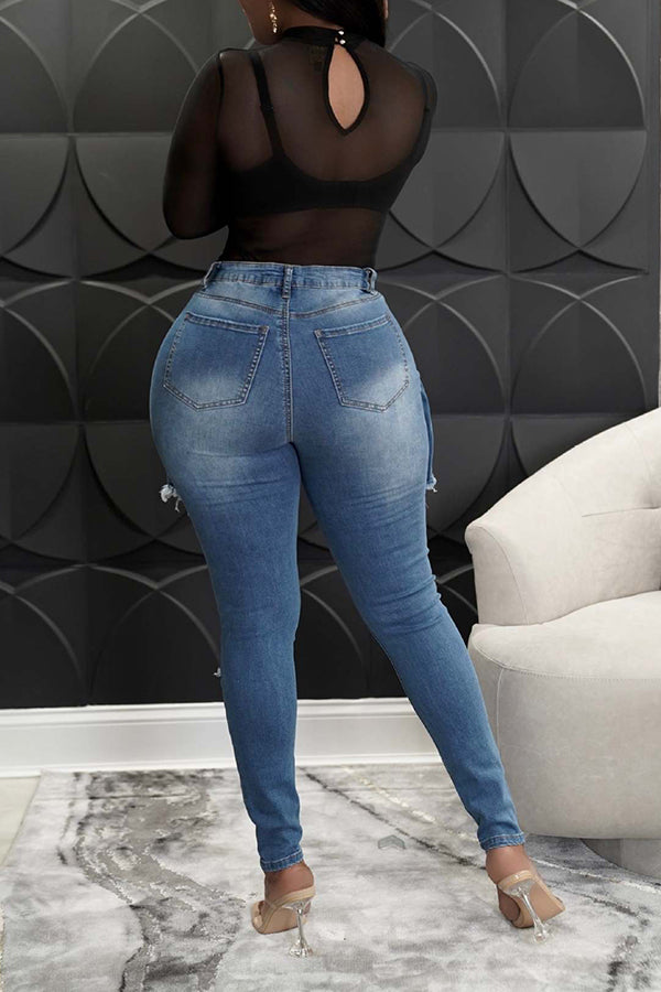 Stylish Ripped Slim Jeans